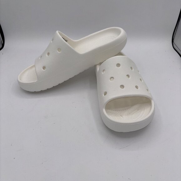 CROCS Shoes - CROCS Classic Crocs Slide Slip-On Unisex Size M7 / W9 White